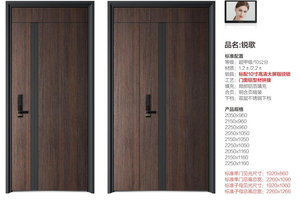 モダンなデザインのフルオロカーボンペイント鋼セキュリティドア光沢度の高い仕上げアルミ合金指紋マルチポイントロック - Product Image 6