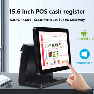 15.6" touch screen Cash Register Terminal POS machine all in one pos systems <b>Printer</b> <b>scanner</b> NFC reader for Retail Restaurant - Product Image 2