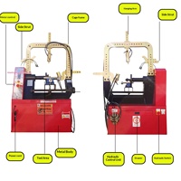 Machine de réparation de jantes de voiture OLIVER Rouge pour le façonnage et la correction des déformations des roues en alliage d'aluminium par découpe au couteau