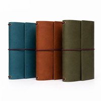 Carnet de voyage personnalisé rechargeable en cuir A5 B6, couverture en cuir PU vintage avec emplacements pour cartes et porte-stylo