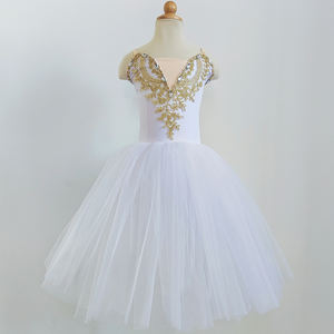 Tutù Romantico Professionale Lungo in Tulle Abito da Balletto per Donne e Ragazze, Vestito da <span class=keywords><strong>Ballerina</strong></span> per Feste e Costumi da Danza Classica per Bambini - Product Image 3