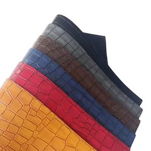 2023 Popular Crocodile Embossed PU Artificial Leather With Piel De Cocodrilo For Shoes Bags And Phone Case