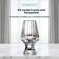 Verre à whisky en cristal K9 taillé à la main, haut de gamme, style occidental, pour dégustation de Baijiu, capacité 70 ml, style européen, luxe léger