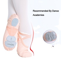 Chaussons de danse pour femmes et filles, chaussures de danse pour académie de danse, trois semelles souples fendues, tissu extensible, maille, pantoufles de danse