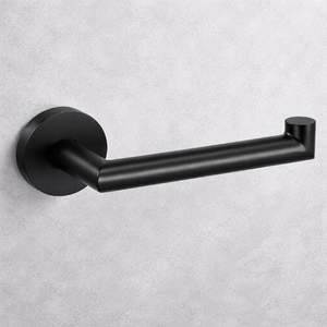 Ensemble d'accessoires de salle de bain en acier inoxydable 304 noir mat - Porte-serviettes et porte-papier toilette durables - Kit de quincaillerie - Product Image 5