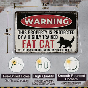 Plaque en métal humoristique avec règles pour animaux de compagnie, Shih Tzu, chat gras, avertissement, règles de la maison, plaque humoristique pour les amoureux des chiens et des chats - Product Image 5