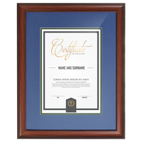 Cadre photo Funia en plastique PS personnalisé pour certificat/diplôme A4, taille personnalisée, affichage mural et sur bureau