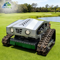 Vente directe d'usine Tondeuse à gazon télécommandée à roues Transmission intégrale Haute efficacité Désherbage Outils agricoles Tracteur de jardin