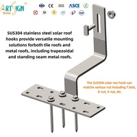 Crochets de fixation solaire en acier inoxydable pour toiture, support de fixation pour tuiles inclinées, anti-corrosion, vente chaude |   Art Sign
