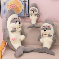 Yanxiannv animal en peluche lesté requin gris chien oreiller animaux en peluche oreiller en peluche animal chien jouets pour enfants
