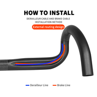 TOSEEK T700 Carbon Road Drop Bar 31.8mm 400 420 440mm Internal Cable Routing Aero Ultralight untuk Balap Profesional OEM Custom Pabrik
