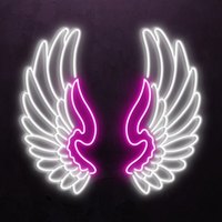 Lumières de néon LED personnalisées Ailes d'ange pour le bureau Centre commercial Mariage Décoration murale Fournitures de fête d'entreprise Néon personnalisé