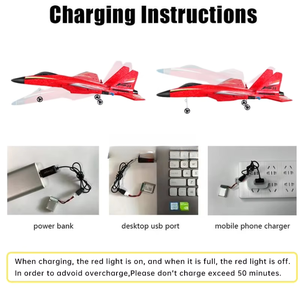 Avion télécommandé RC, avion de chasse, planeur aérien avec chargeur et batteries, portée de 50 m, jouet avion - Product Image 3