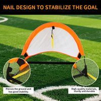 But de football portable personnalisé 2,5 pi, 4 pi, 6 pi, pliable, en acier et maille polyester, pour enfants, toutes saisons, équipement sportif d'extérieur