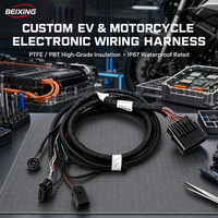 Harnais de câblage personnalisé pour moto électrique BeiXing, âme en cuivre, isolation PTFE/PBT, indice de protection IP67, 12V pour l'électronique