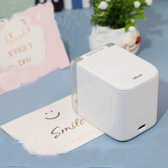 MBrush Wireless Wifi Printer Small Portable Color Printer for Mobile Phone Mini Inkjet Handheld Printers Food Printing Machine