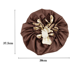 Bonnet de nuit en satin réglable avec logo personnalisé, grand format, doux pour les cheveux, pour femmes et filles, cadeaux promotionnels - Product Image 3