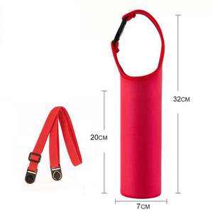 Sac isotherme portable personnalisé en néoprène pour bière, bouteille d'eau, et étui de protection pour bouteille en verre avec sangle - Product Image 4