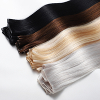 Extensions de cheveux naturels 100 % humains européens, invisibles, de type Genius Weft, vierges, alignées sur la cuticule, Remy, vente en gros, très demandées