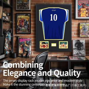 Sports Jersey Frame Rectangular <b>Wall</b> Mounted Durable <b>Display</b> <b>Case</b> For Home Decor - Product Image 3