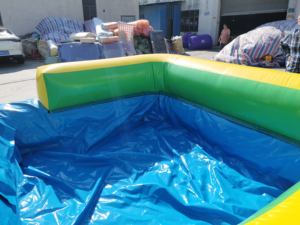 Toboggan aquatique gonflable vert <span class=keywords><strong>avec</strong></span> <span class=keywords><strong>piscine</strong></span> pour <span class=keywords><strong>location</strong></span> commerciale extérieure lors de fêtes - Product Image 6