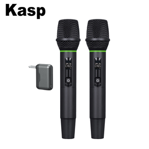 Microfoni Dinamici Wireless in Metallo Kasp G8B 2.4G con Ricevitore Ricaricabile, Sistema Plug-and-Play per Conferenze, Palcoscenici e Karaoke - Product Image 1