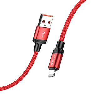 Cable de Carga USB Jokade de 1m Rojo con Sincronización Rápida para iPhone - Product Image 2