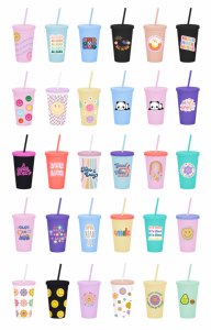 Tùy Chỉnh Mô Hình Đơn Giản Mờ 16Oz Hai Lớp Nhựa Rơm Cốc Mới Cross-Biên Giới Kẹo Màu Chân Không Bình Thermoses Uống Cup - Product Image 6