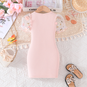 Vestidos Elegantes de Moda para Niñas de 4 a 7 Años, Diseño ODM, Vestidos de Manga Corta con Volantes y Decoración de Encaje para Niñas Pequeñas - Product Image 5