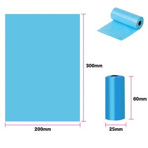 Sacs à déchets pour animaux de compagnie compostables imprimés en gravure, parfum menthe, épaisseur 20 µm, pour la promenade, les voyages, la maison et l'usage domestique - Product Image 1
