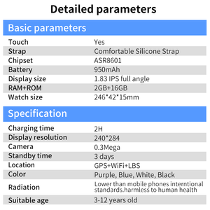 <span class=keywords><strong>Reloj</strong></span> Inteligente YQT Android 8.1 AI 4G Wifi con Videollamada, <span class=keywords><strong>Reloj</strong></span>, GPS+LBS+WIFI, Alarma, Cámara, Videollamada SOS, <span class=keywords><strong>Reloj</strong></span> Inteligente para Niños - Product Image 5