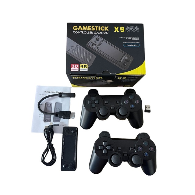 X9 Game Stick 4K 3D HD Retro Video Game Console Wireless Controllers TV 128GB Classic Game Consola