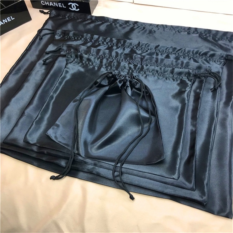Custom Silk Dust Bag Large Black