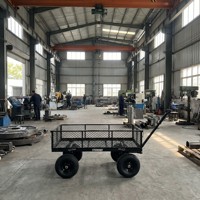 Carrito Plegable de Acero Inoxidable Plateado con 4 Ruedas y Asa en D para Herramientas de Exterior, Garantía OEM de 1 Año