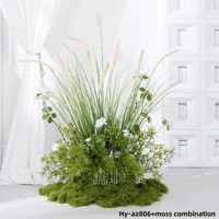Herbe artificielle type queue de chien, fausses fleurs, arrangements de verdure, art floral, plantes de paysagisme en mousse, décor de scène bionique ressemblant à de l'herbe