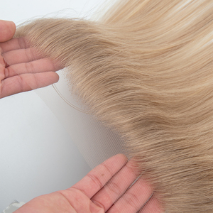 ท็อปเปอร์ผมแท้รัสเซียสีบลอนด์ Yuanzhen Luxury 13x2 Lace Frontal Hairline สำหรับผู้หญิง พร้อมเชือกผูก - Product Image 3