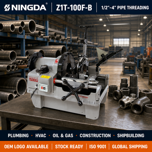 เครื่องตัดและเกลียวท่อ Ningda 1500W 1/2-4 นิ้ว ออลอินวัน สำหรับเหล็กชุบสังกะสี รุ่น Z1T-100F-B NINGDA Z1T-100F-B 1500W Hea - Product Image 5