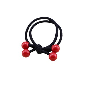 Coletero de tela elástica estilo coreano con nudo de frijol rojo, accesorio casual para el cabello, verano 2021, origen Yiwu - Product Image 4