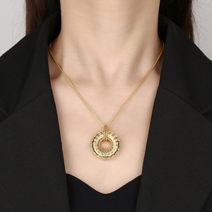 Collar de Alta Calidad con Diseño de Patrón de Alambre Chapado en Oro, Ecológico, de Cobre, con Hebilla de Signo de la Suerte Chino, para Mujer, Regalo - Product Image 5