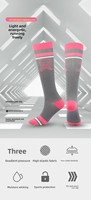 Chaussettes de compression sportives pour infirmières, imprimées numériquement, en coton tricoté, pour hommes et femmes, sensibilisation au cancer du sein - Vente chaude