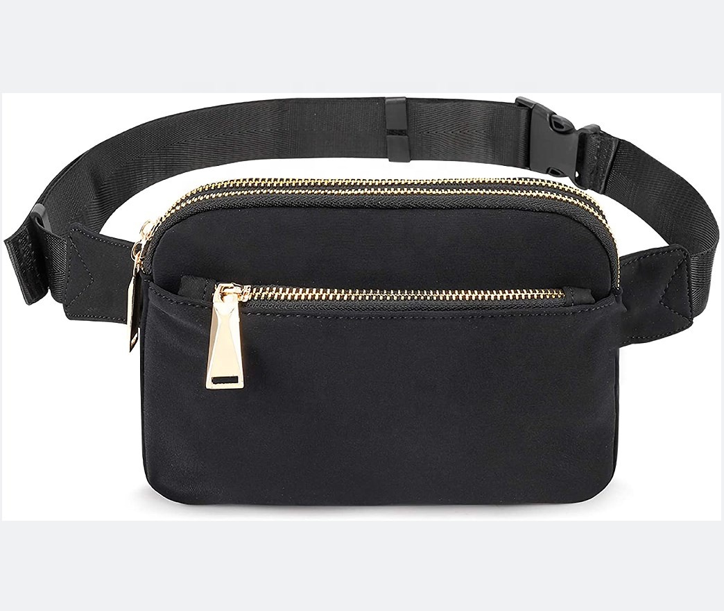Хит продаж, водонепроницаемые нейлоновые черные поясные сумки унисекс, сумка через плечо, индивидуальная дорожная поясная сумка