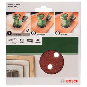 BOSCH - 2609256A19 Jeu de feuilles abrasives avec 8 trous pour ponceuses orbitales-EAN 3165140614351 ABRASIVES ABRASIVE PAPERS - Product Image 2