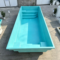 Piscine en fibre de verre de style européen, durable, monobloc, en PRV, pour maison et complexe hôtelier