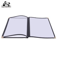 Pochettes de menu A4 en cuir transparent, durables et rechargeables, avec inserts personnalisables pour restaurants, bars, hôtels et cafés