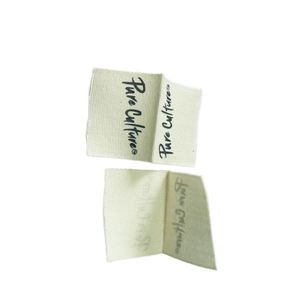 High Quality Factory Custom Clothing Patches <b>Labels</b> Direct Organic Cotton Fabric Tag <b>Labels</b> Custom Woven <b>Label</b> for Apparel - Product Image 3