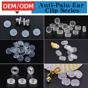 DIYノンピアッシングイヤークリップジュエリーアクセサリー低アレルギー性ホワイトシリコンイヤリングストッパー痛くないソフトイヤリングバックパッド - Product Image 4