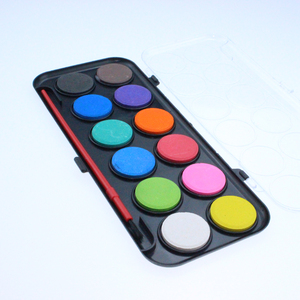 Juego de Pinturas de Acuarela Sólidas de 12 Colores en Oferta, Pasteles Redondos de 2.8 cm en <span class=keywords><strong>Caja</strong></span> de Plástico con Pincel para Lienzo - Product Image 5