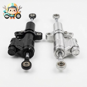 Ensemble de stabilisateurs de direction de <span class=keywords><strong>moto</strong></span> personnalisés de qualité supérieure, couleurs noir et argent - Product Image 1