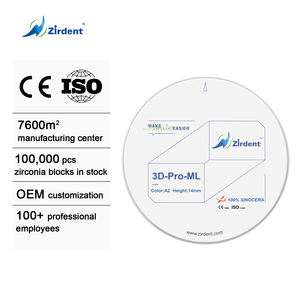 Zirdent tout en un pont en arc complet bon <span class=keywords><strong>prix</strong></span> utilisation en laboratoire <span class=keywords><strong>dentaire</strong></span> 100% Sinocera Zirdent céramique 3D blocs de zircone multicouches - Product Image 3