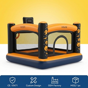 Nouveau design AirMyFun Château <span class=keywords><strong>gonflable</strong></span> Combo Citrouille Homme pour la famille, idéal pour les enfants de 12 mois et plus, pour le plaisir en extérieur - Product Image 1